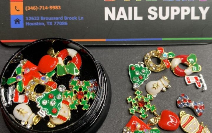 Christmas Metal Nail Charms for Salon Workflow