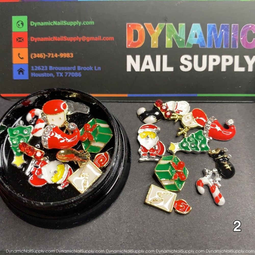 Christmas nail metal charms - 2