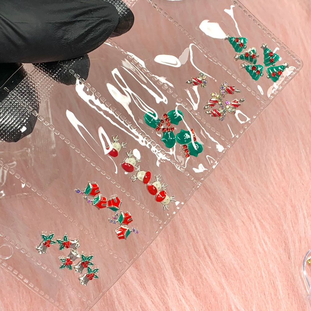 Christmas nail charms bell deer tree candle - 2