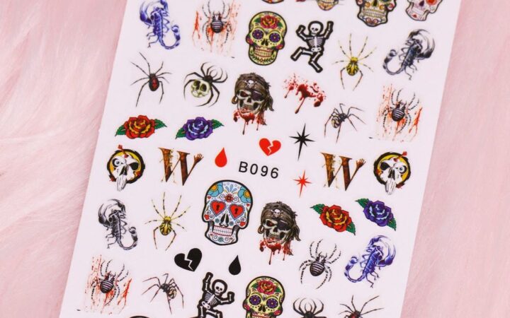 Day of the Dead Nail Stickers: Salon-Quality at Home