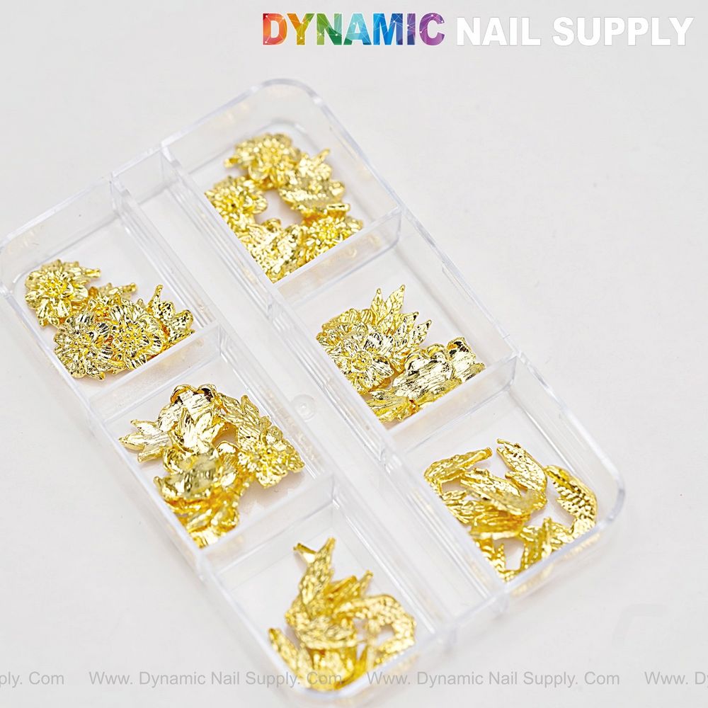 Gold Nail Charms Set: Streamline Salon Placement Workflows