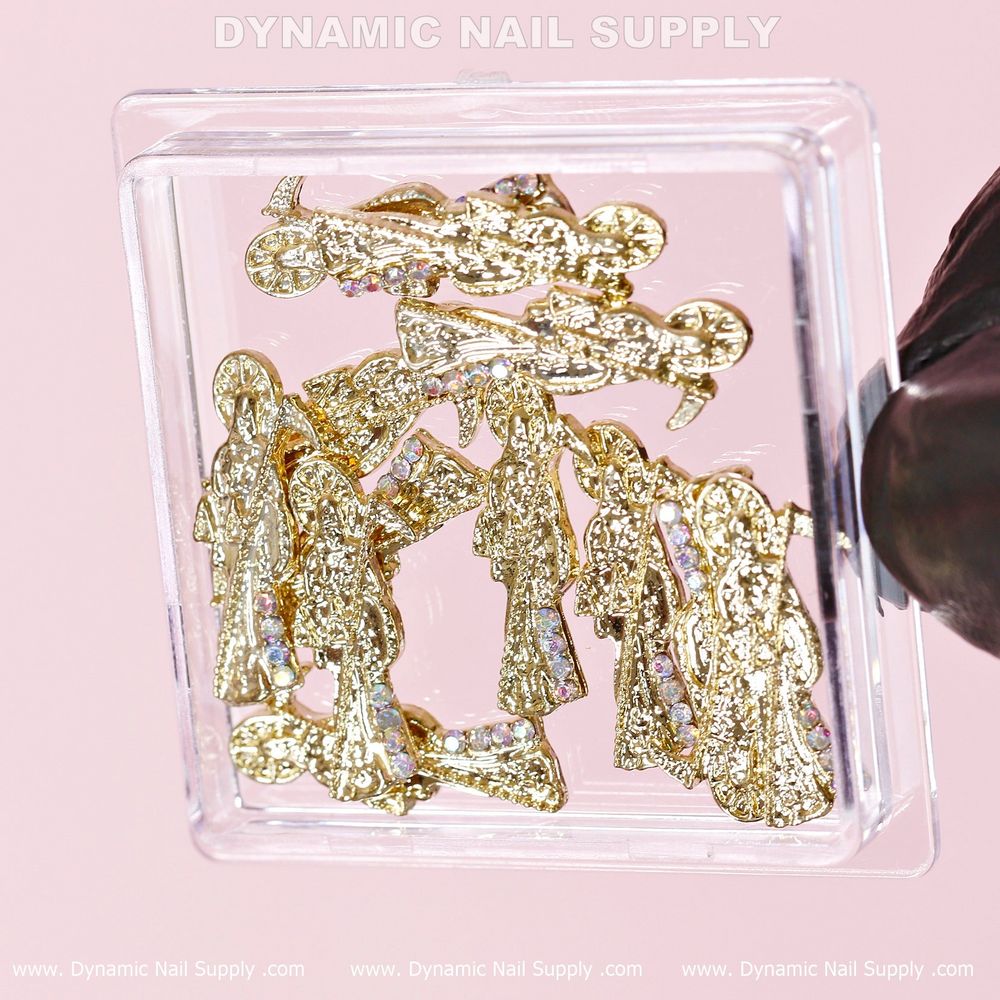 How to Apply Religious Nail Charms Gold for Vintage Nails