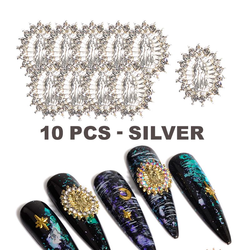 Small Virgin Mary nail charms - 5