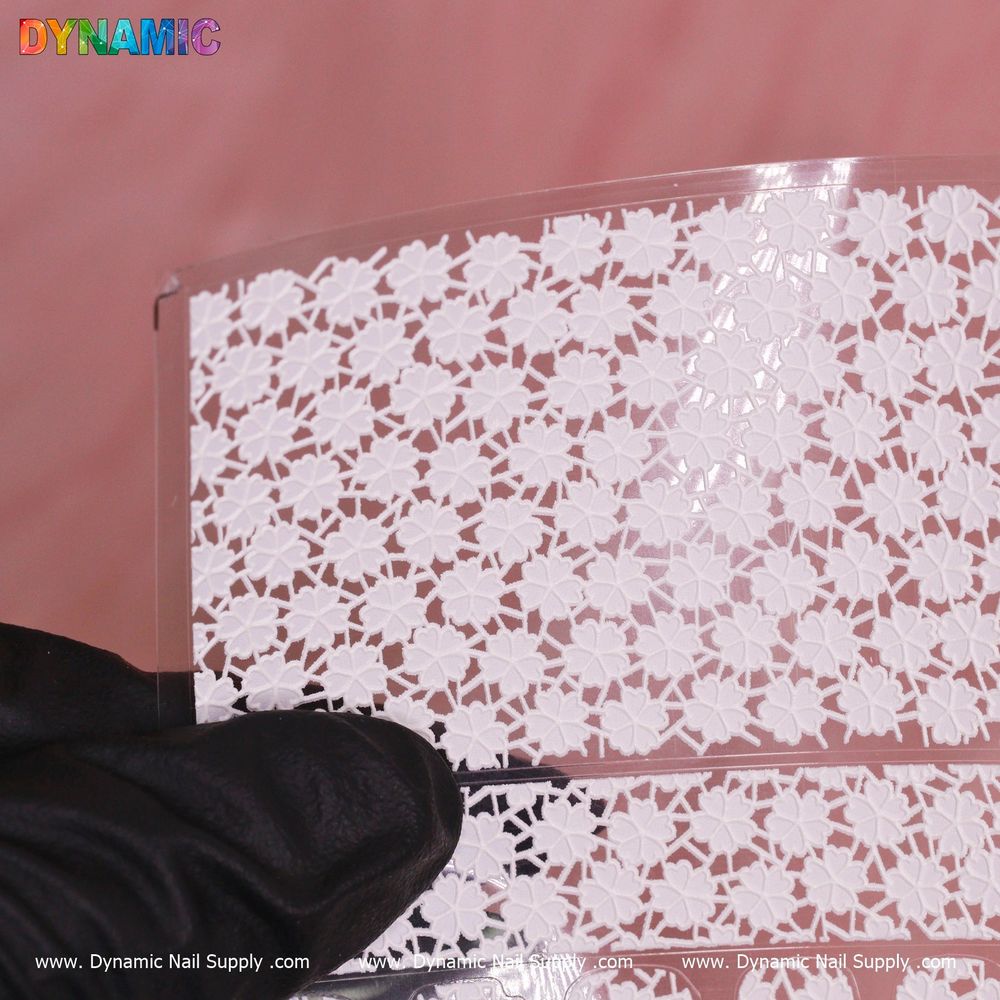 white blossoms nail sticker - 2